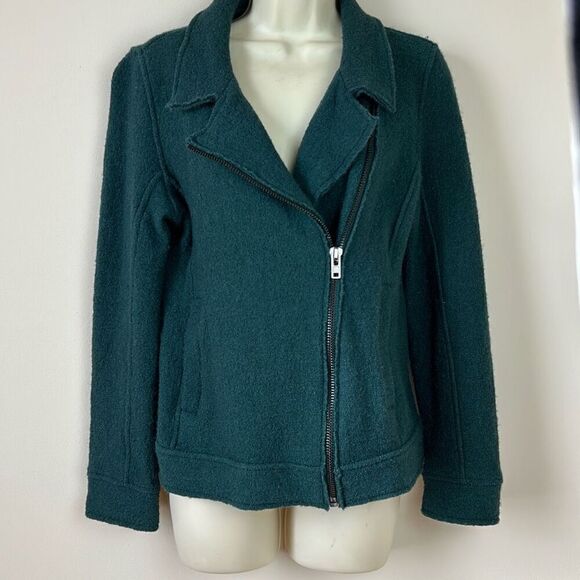 TAHARI Forest Green Wool Blend Sweater Jacket Size Small - Picture 1 of 9